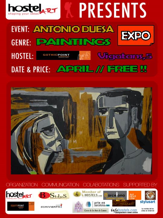 Expo Antonio Duesa en el Gothic Point Hostel - Barcelona