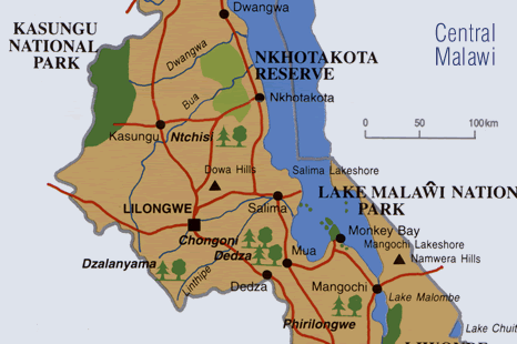 Central Malawi Map