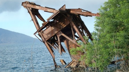 British Floating Crane Wreckage